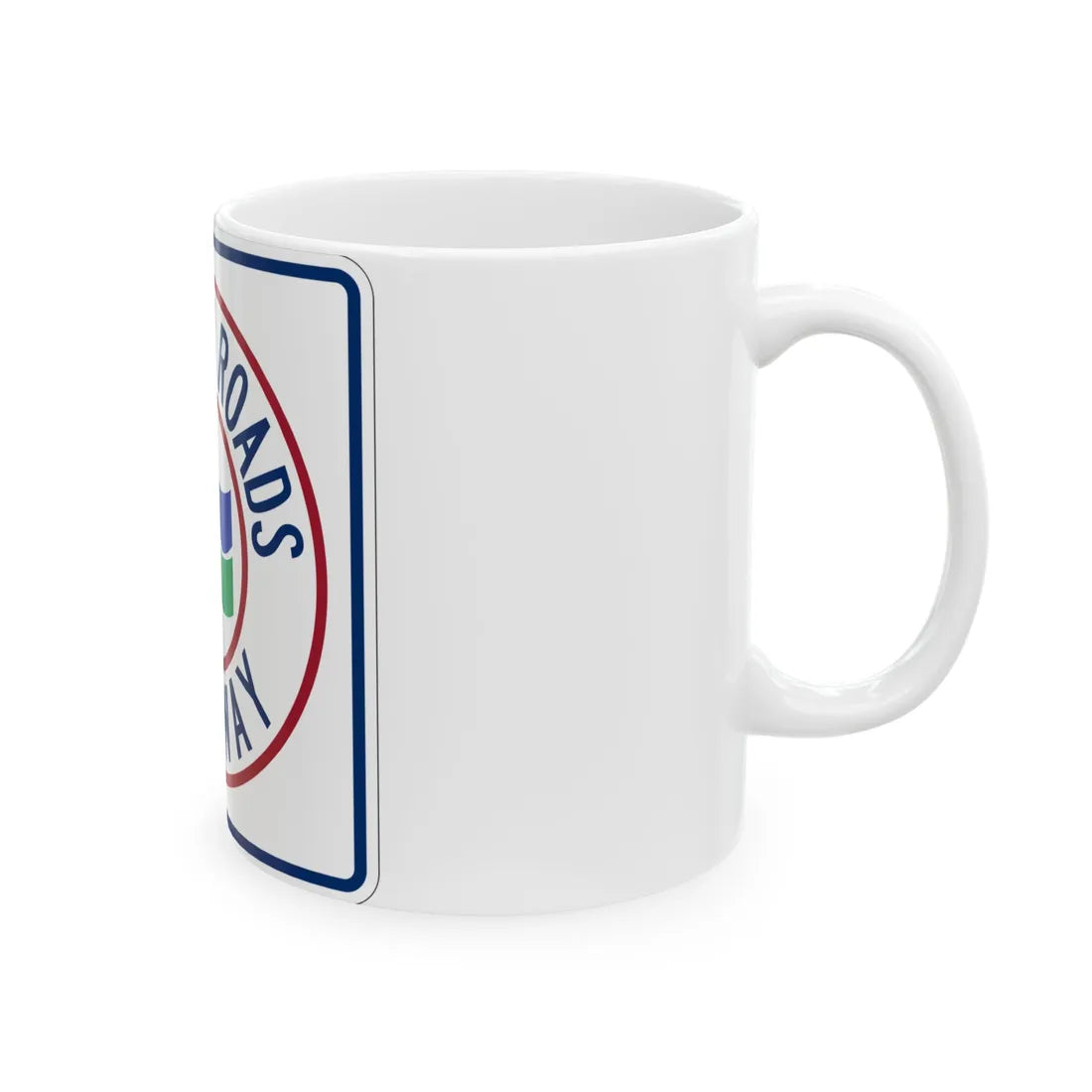 Hampton Roads Beltway (Virginia) (Road Sign) White Coffee Mug - Go Mug Yourself