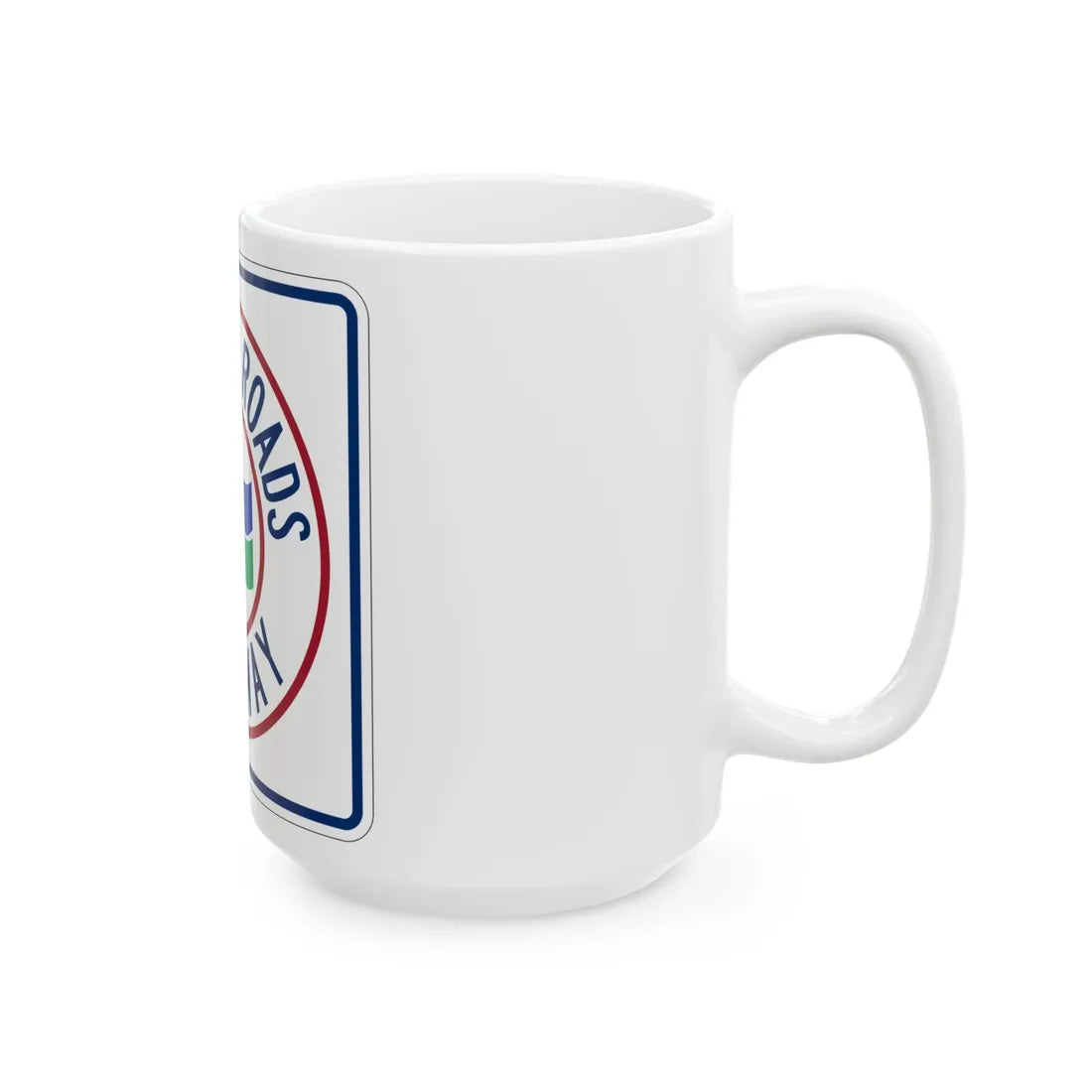 Hampton Roads Beltway (Virginia) (Road Sign) White Coffee Mug - Go Mug Yourself