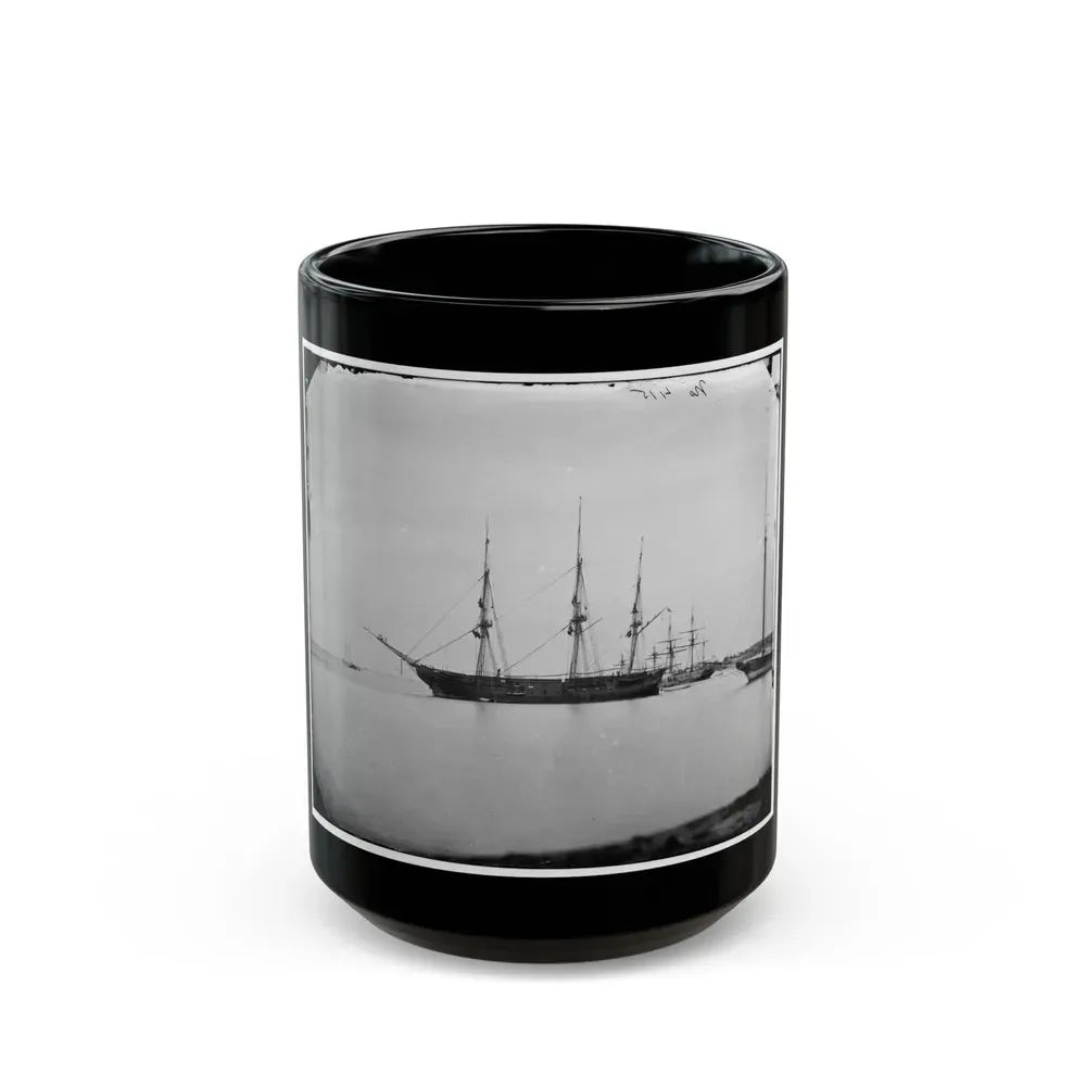 Hampton Roads, Va. School Ship U.S.S. Sabine (U.S. Civil War) Black Coffee Mug 15oz - Go Mug Yourself