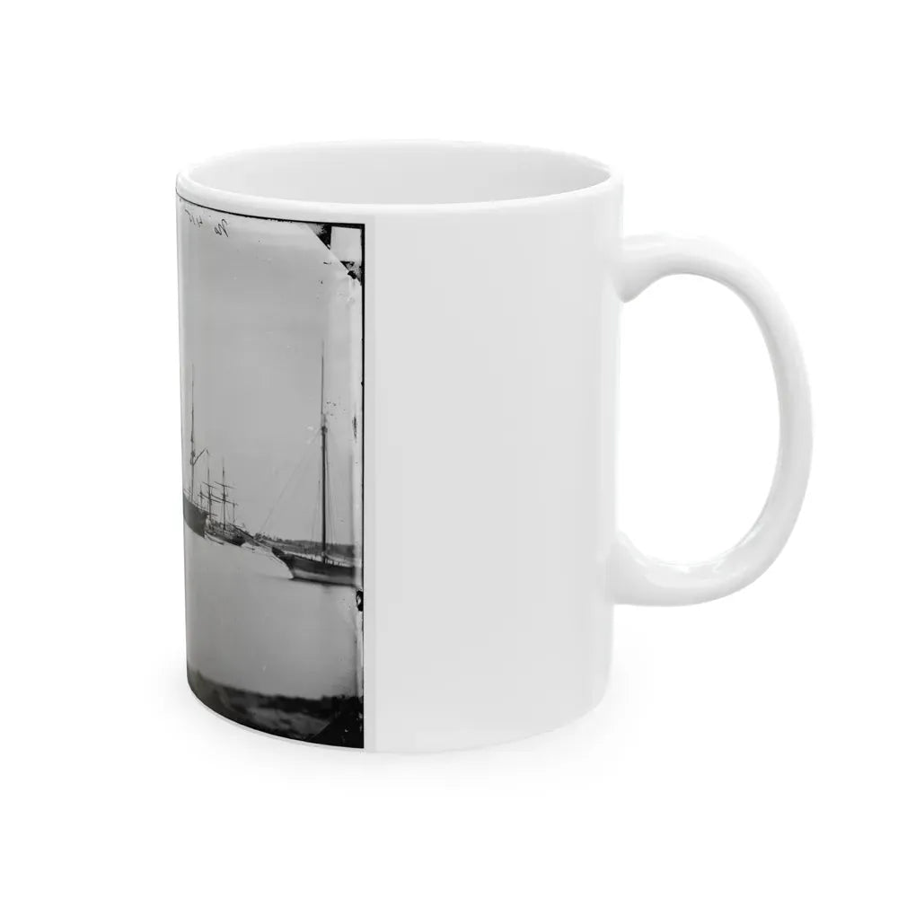 Hampton Roads, Va. School Ship U.S.S. Sabine (U.S. Civil War) White Coffee Mug - Go Mug Yourself