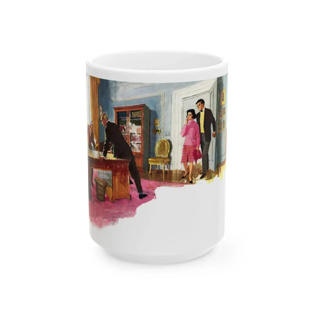 Hand In Glove by Ngaio Marsh, Woman's Journal, 1962 - White Coffee Mug 15oz - Go Mug Yourself
