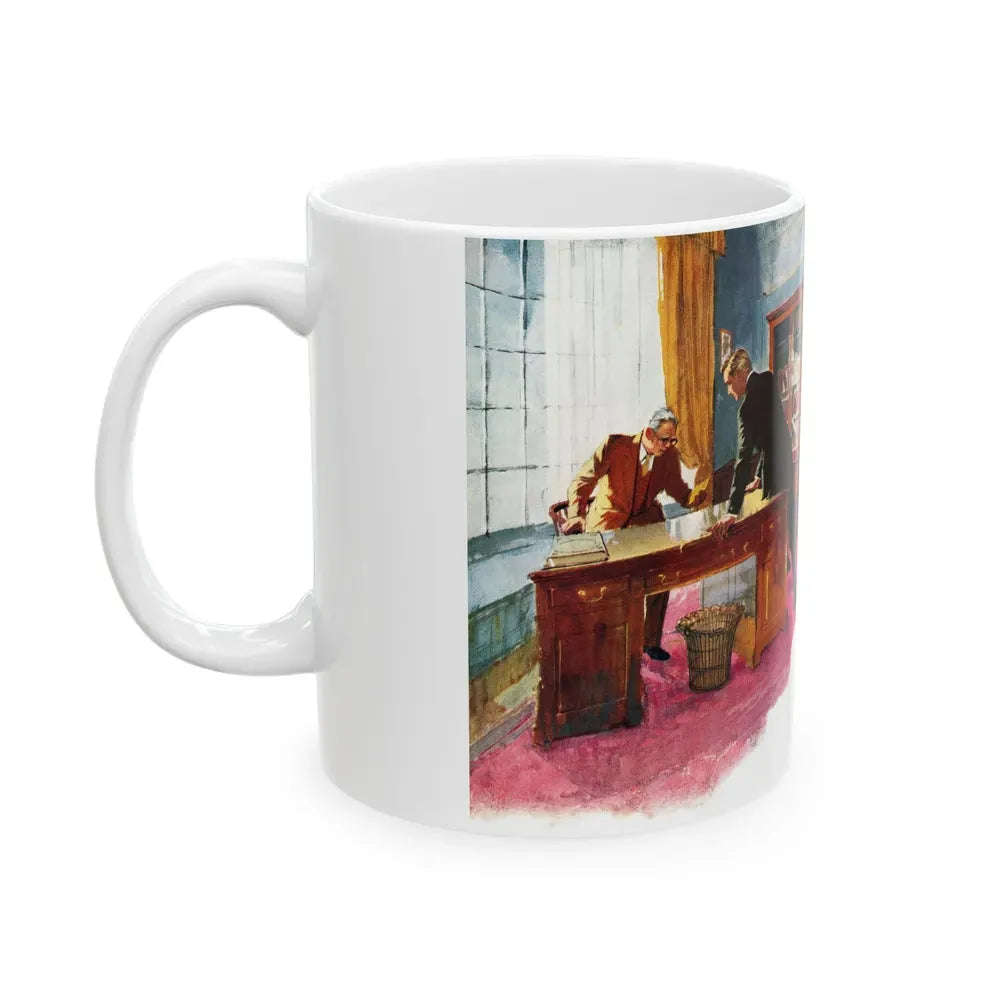 Hand In Glove by Ngaio Marsh, Woman's Journal, 1962 - White Coffee Mug - Go Mug Yourself