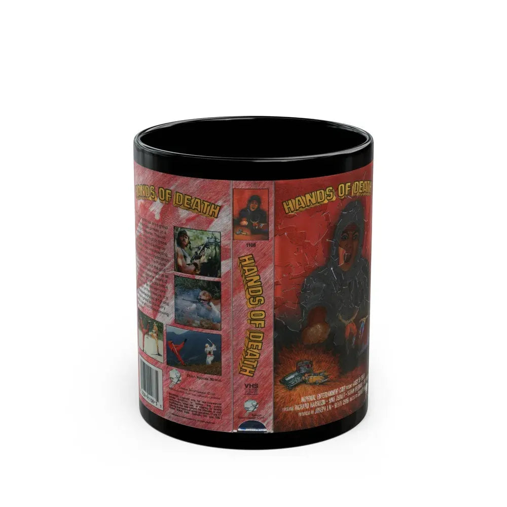 HANDS OF DEATH (VHS COVER) - Black Coffee Mug 11oz - Go Mug Yourself
