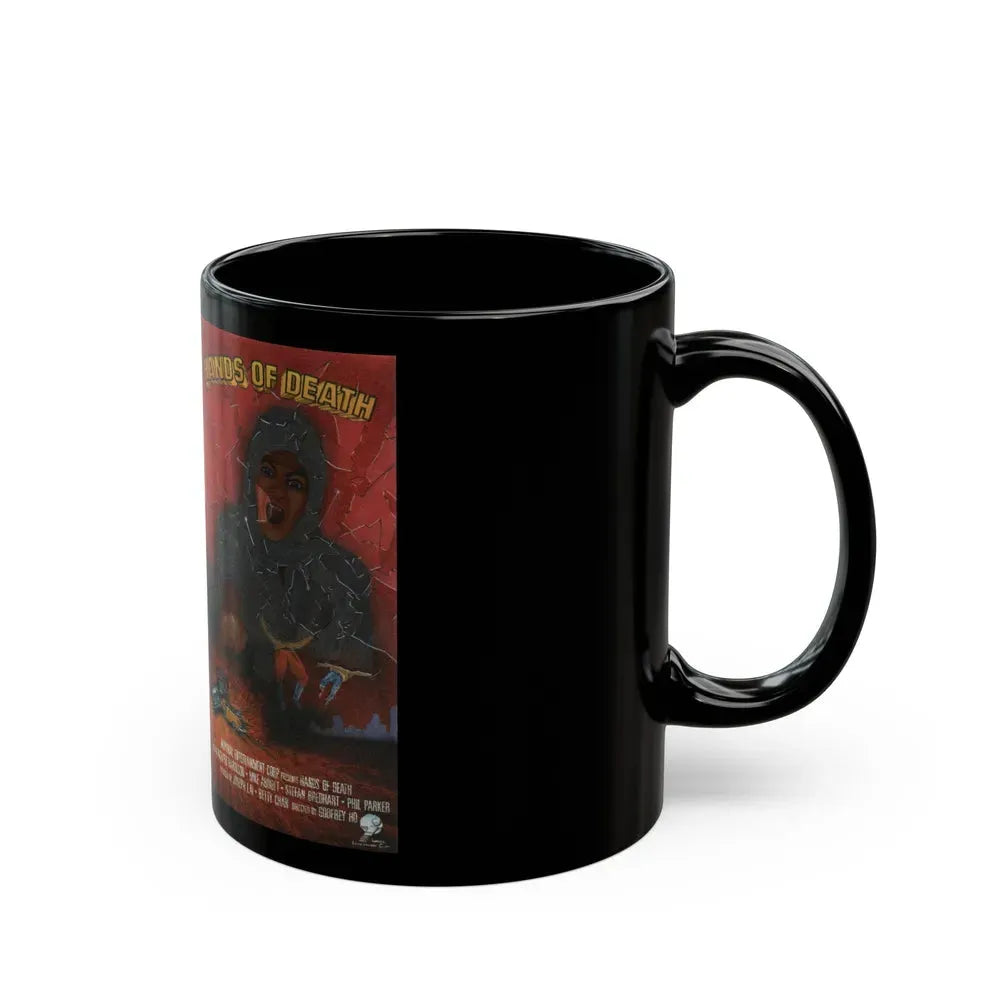 HANDS OF DEATH (VHS COVER) - Black Coffee Mug - Go Mug Yourself