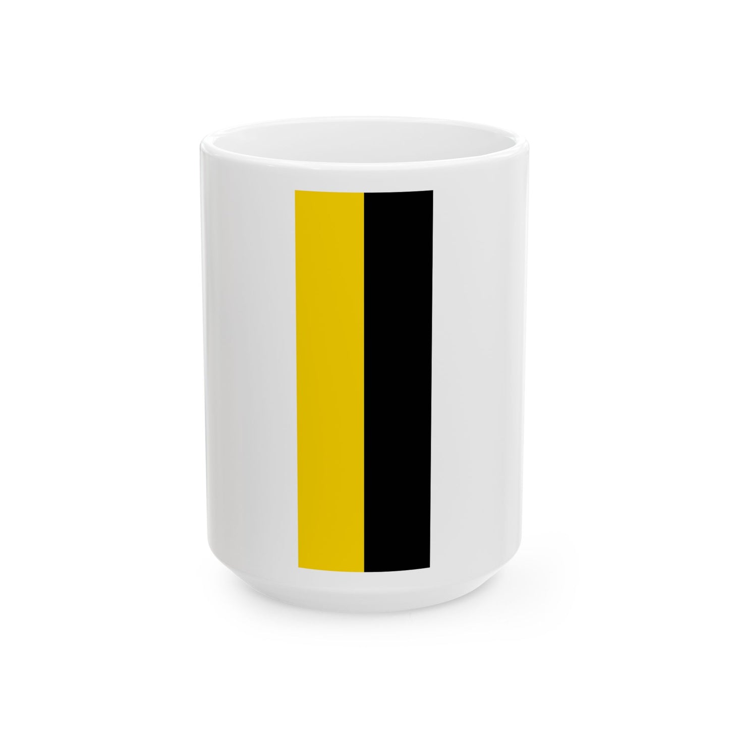 Hanging flag yellow black Bavarian colour (Germany) White Coffee Mug-15oz-Go Mug Yourself