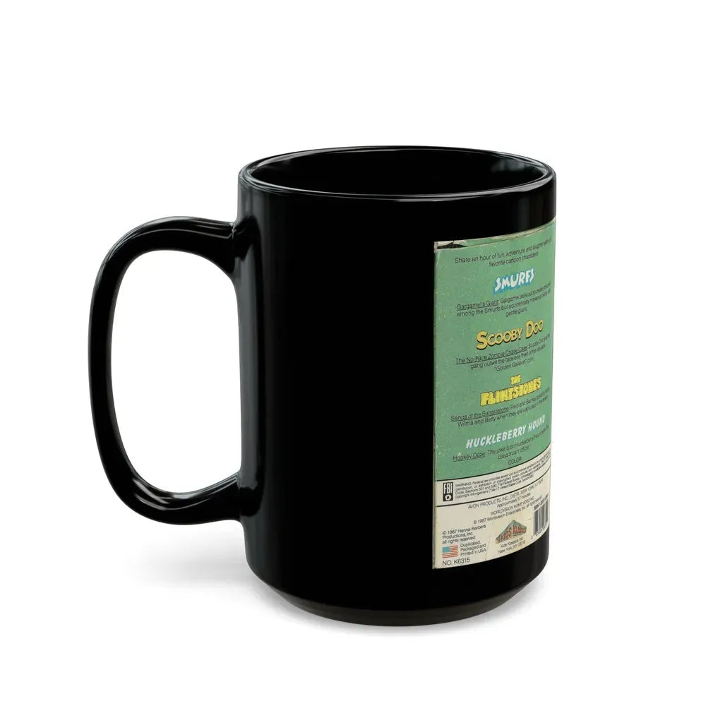 HANNA BARBERA CARTOON CLASSICS (VHS COVER) - Black Coffee Mug - Go Mug Yourself