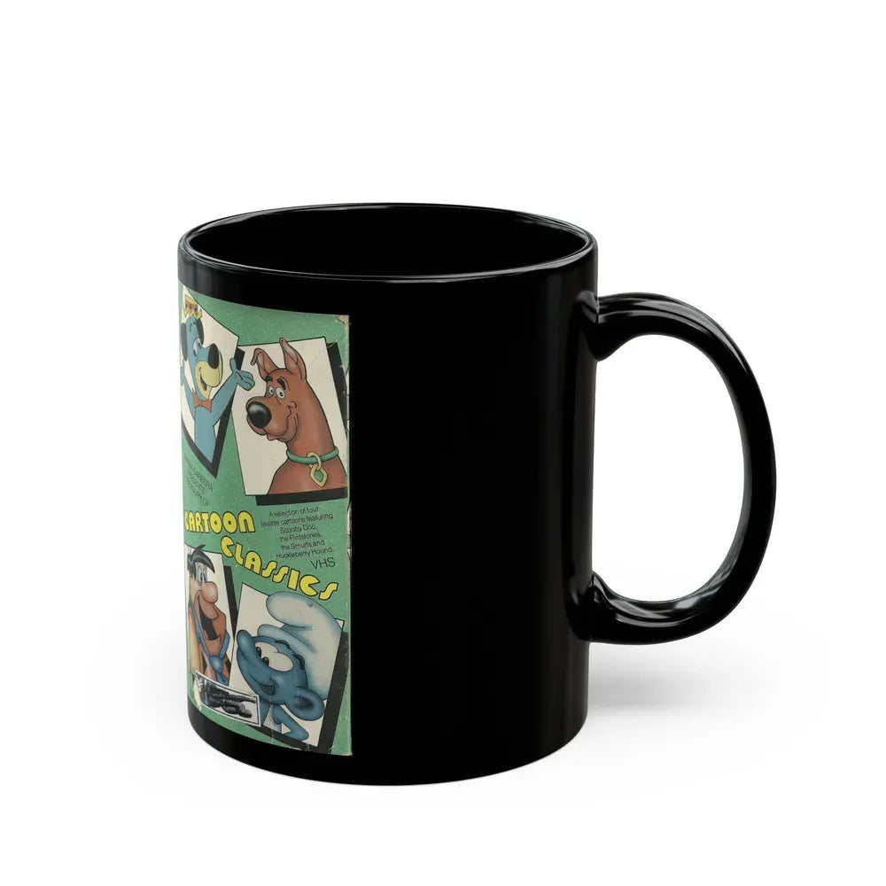 HANNA BARBERA CARTOON CLASSICS (VHS COVER) - Black Coffee Mug - Go Mug Yourself