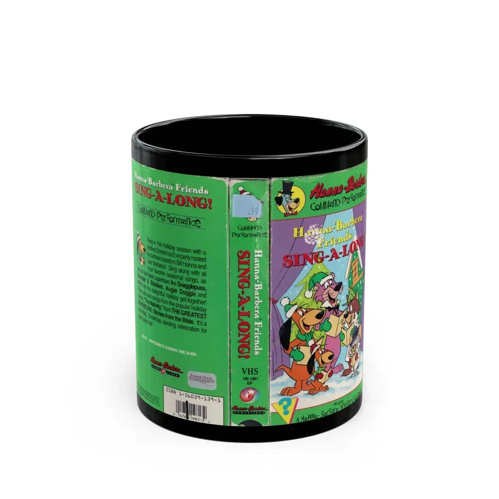 HANNA BARBERA FRIENDS SING A LONG (VHS COVER) - Black Coffee Mug 11oz - Go Mug Yourself