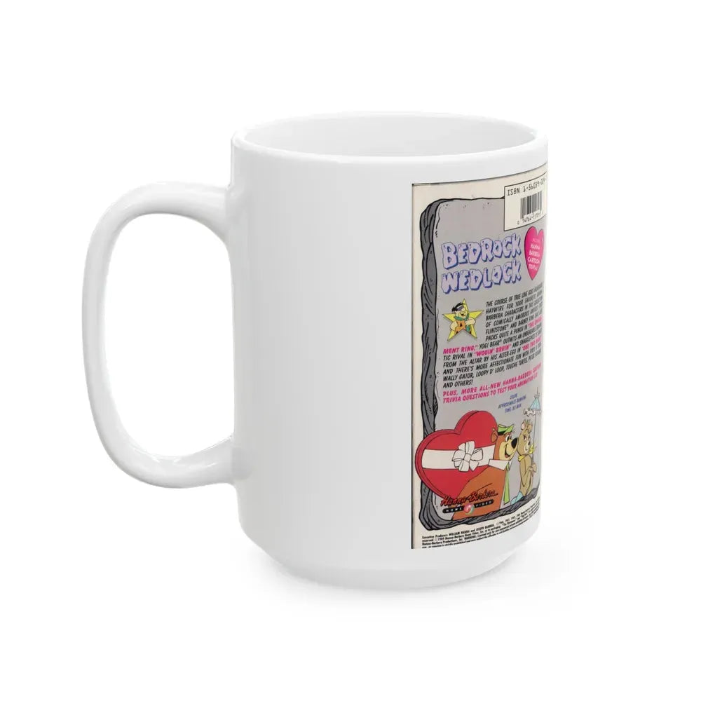 HANNA BARBERA SUPERSTARS BEDROCK WEDLOCK (VHS COVER) - White Coffee Mug - Go Mug Yourself