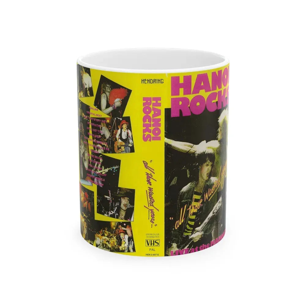 HANOI ROCKS LIVE AT MARQUEE (VHS COVER) - White Coffee Mug 11oz - Go Mug Yourself