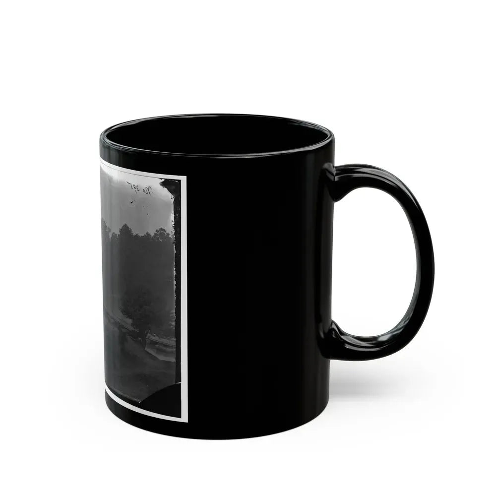 Hanovertown Ferry, Va. Pontoon Bridges Across The Pamunkey, With Wagons (U.S. Civil War) Black Coffee Mug - Go Mug Yourself