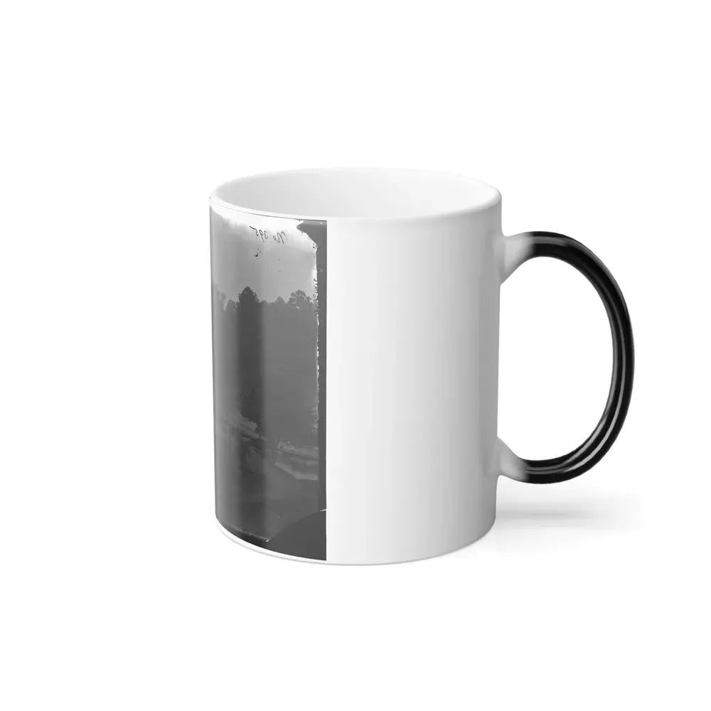 Hanovertown Ferry, Va. Pontoon Bridges Across the Pamunkey, With Wagons (U.S. Civil War) Color Changing Coffee Mug 11oz - Go Mug Yourself