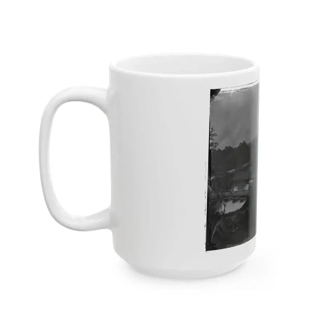 Hanovertown Ferry, Va.  Pontoon Bridges Across The Pamunkey, With Wagons (U.S. Civil War) White Coffee Mug - Go Mug Yourself