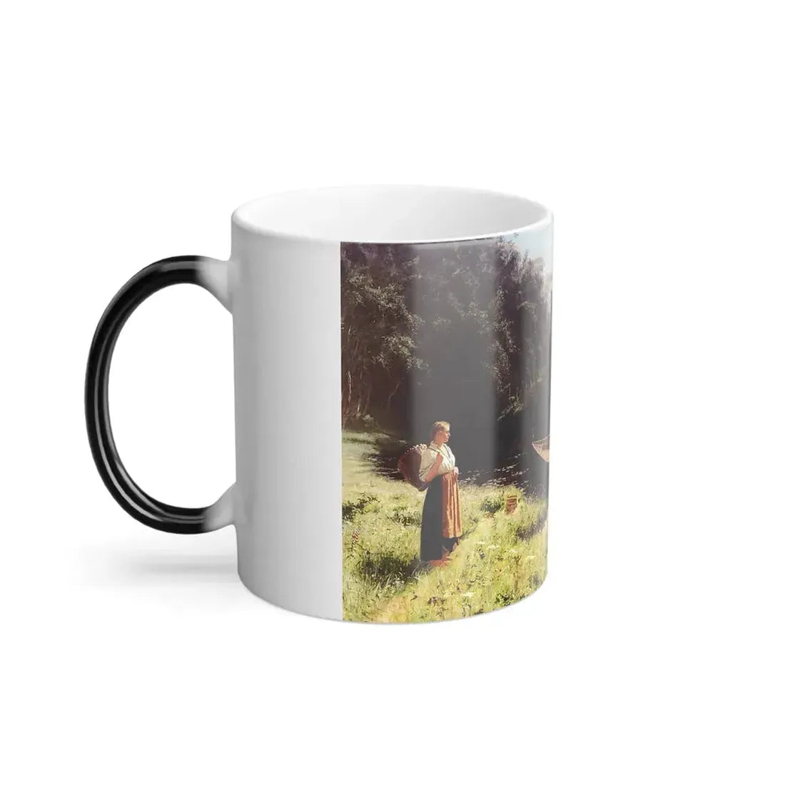Hans Dahl (1849-1937) by the water's edge - Color Changing Mug 11oz - Go Mug Yourself