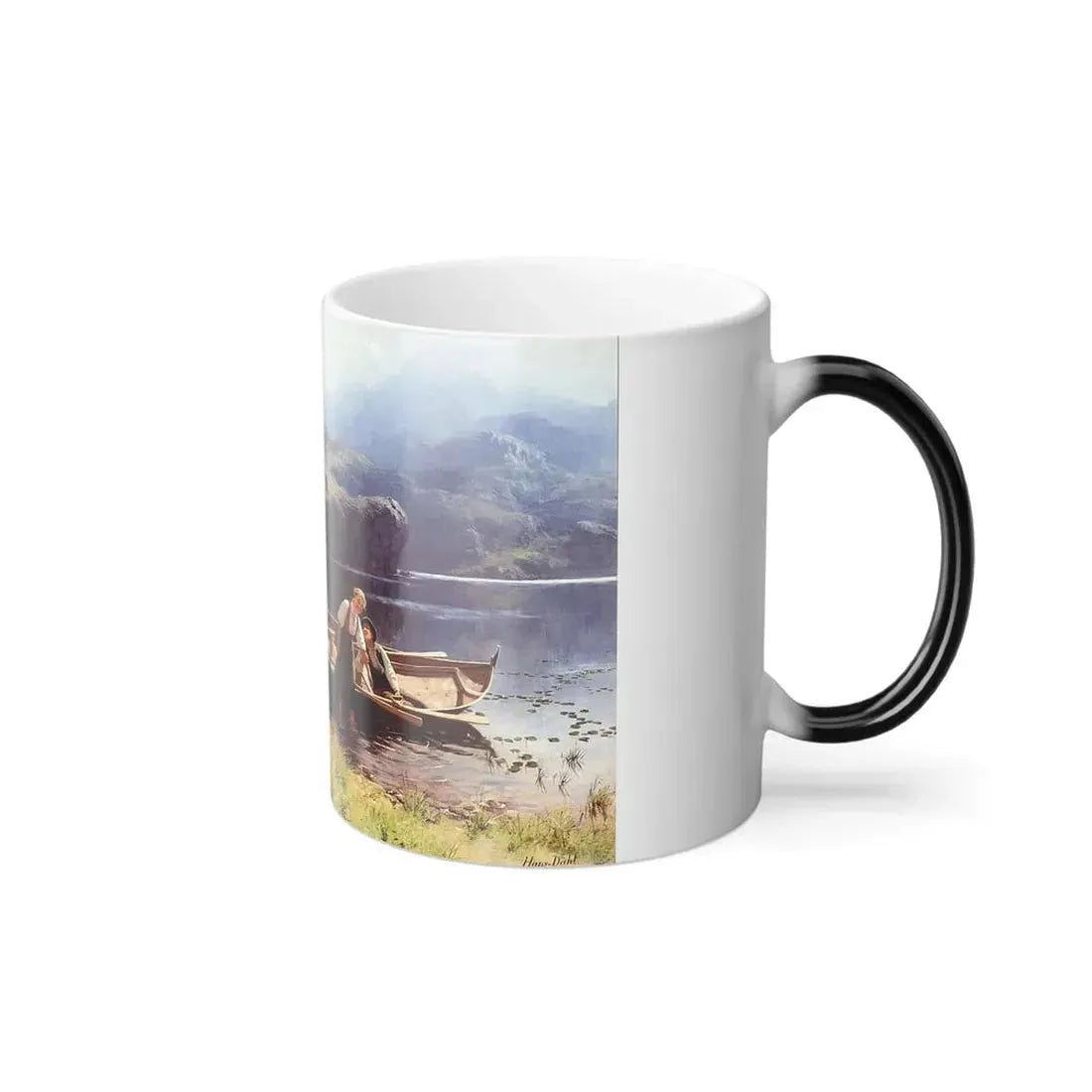 Hans Dahl (1849-1937) by the water's edge - Color Changing Mug 11oz - Go Mug Yourself