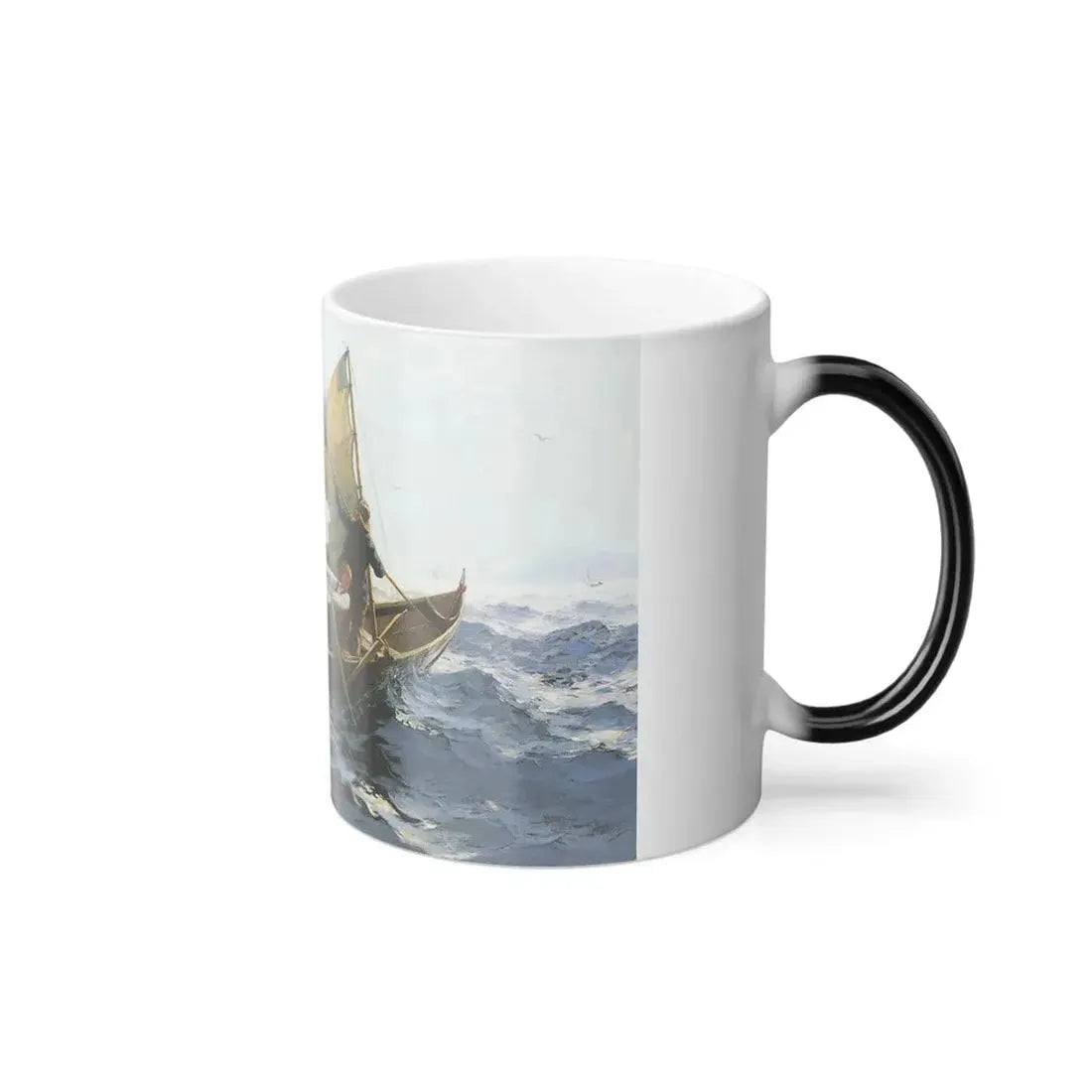 Hans Dahl (1849-1937) Kvinne, mann og barn i oselver - Color Changing Mug 11oz - Go Mug Yourself