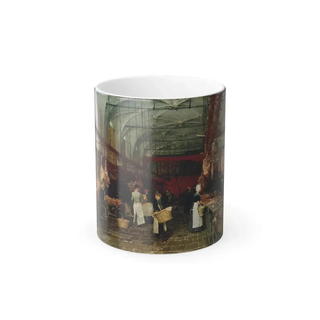 Hans Herrmann (1858-1942) Meat Hall in Middelburg - Oil on canvas 1887 - Color Changing Mug 11oz 11oz - Go Mug Yourself