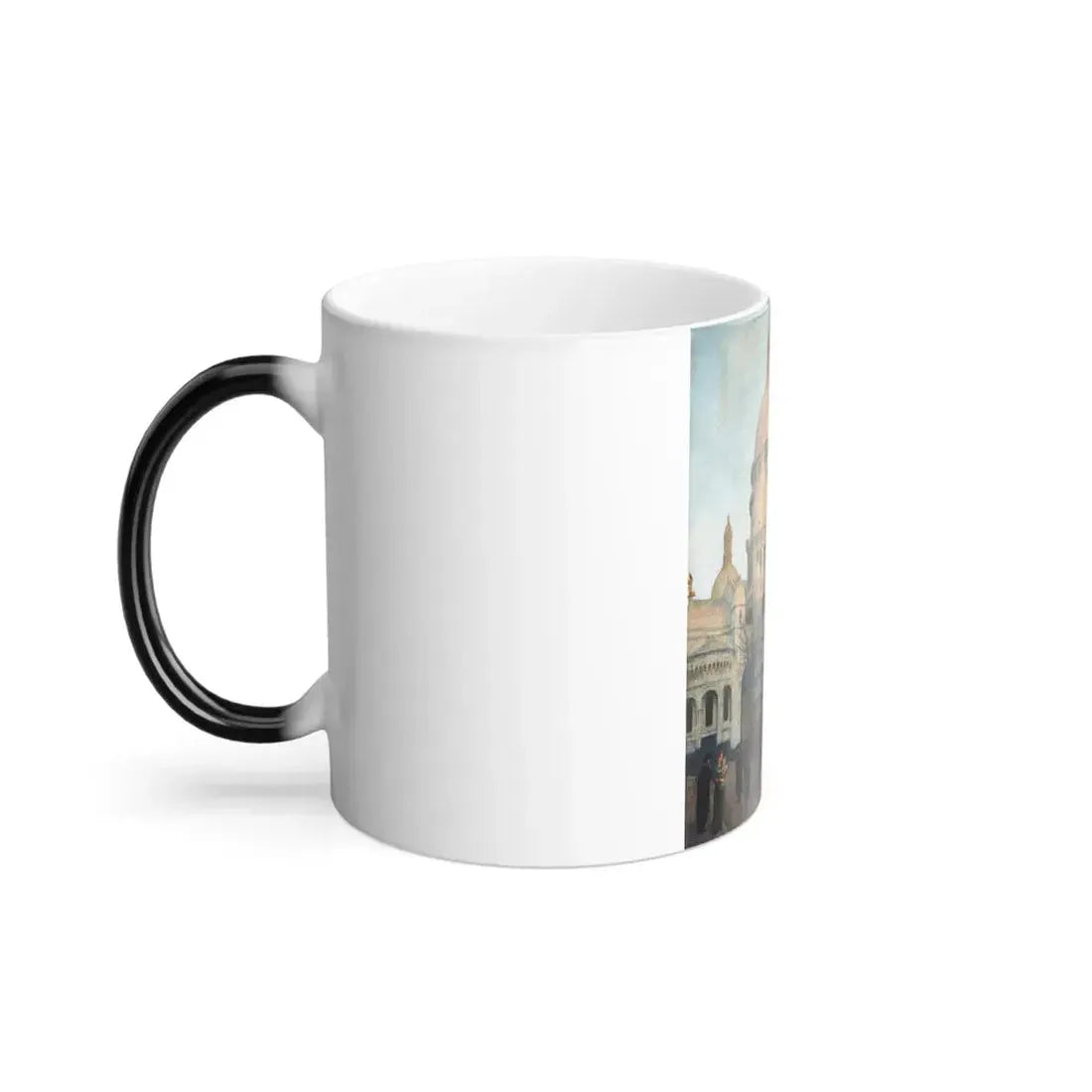 Hans Heyerdahl (1857-1913) The Sacre Coeur, Paris - Oil on Canvas - Color Changing Mug 11oz - Go Mug Yourself