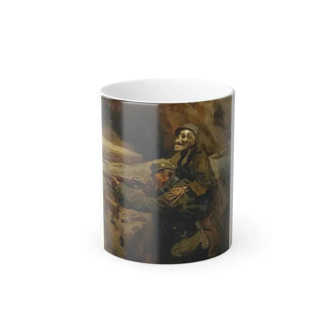 Hans Larwin (1873-1938) Soldat und Tod - 1917 - Color Changing Mug 11oz 11oz - Go Mug Yourself