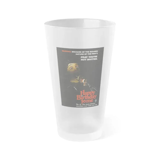 HAPPY BIRTHDAY TO ME 1981 Movie Poster - Frosted Pint Glass 16oz 16oz Frosted - Go Mug Yourself