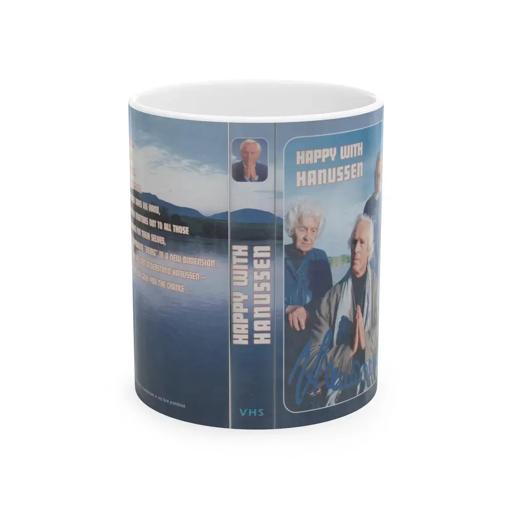 HAPPY WITH HANUSSEN (VHS COVER) - White Coffee Mug 11oz - Go Mug Yourself