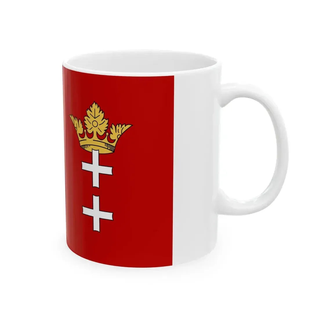 Harbour Authorities flag in Free City of Danzig (Poland) White Coffee Mug - Go Mug Yourself