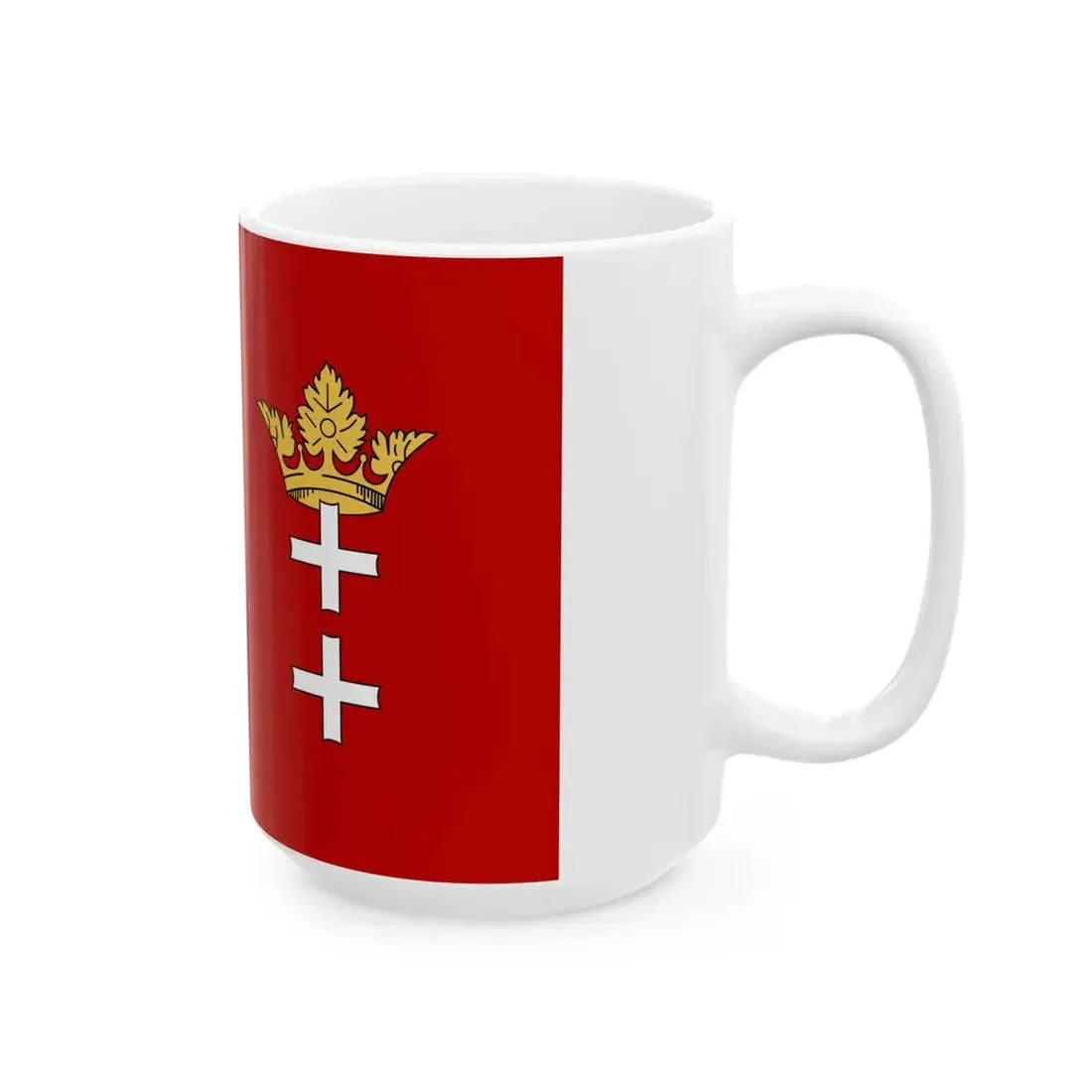 Harbour Authorities flag in Free City of Danzig (Poland) White Coffee Mug - Go Mug Yourself