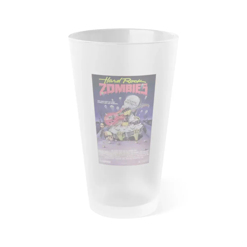 HARD ROCK ZOMBIES 1984 Movie Poster - Frosted Pint Glass 16oz 16oz Frosted - Go Mug Yourself