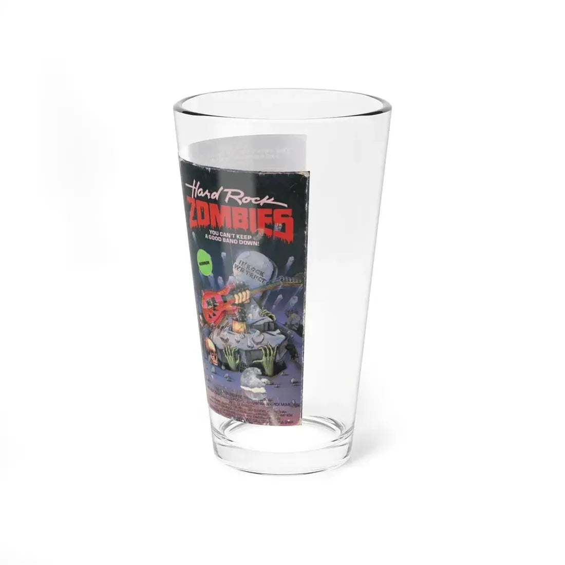 HARD ROCK ZOMBIES (VHS COVER) Pint Glass 16oz - Go Mug Yourself