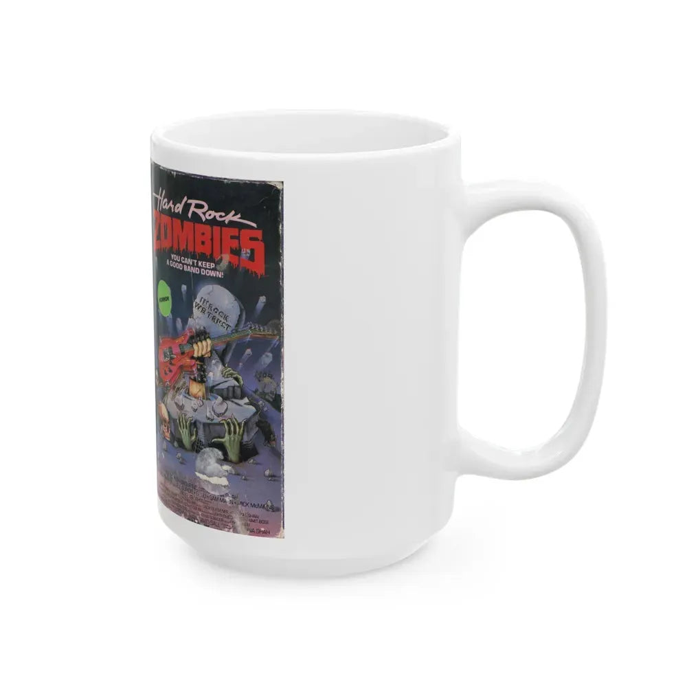HARD ROCK ZOMBIES (VHS COVER) - White Coffee Mug - Go Mug Yourself