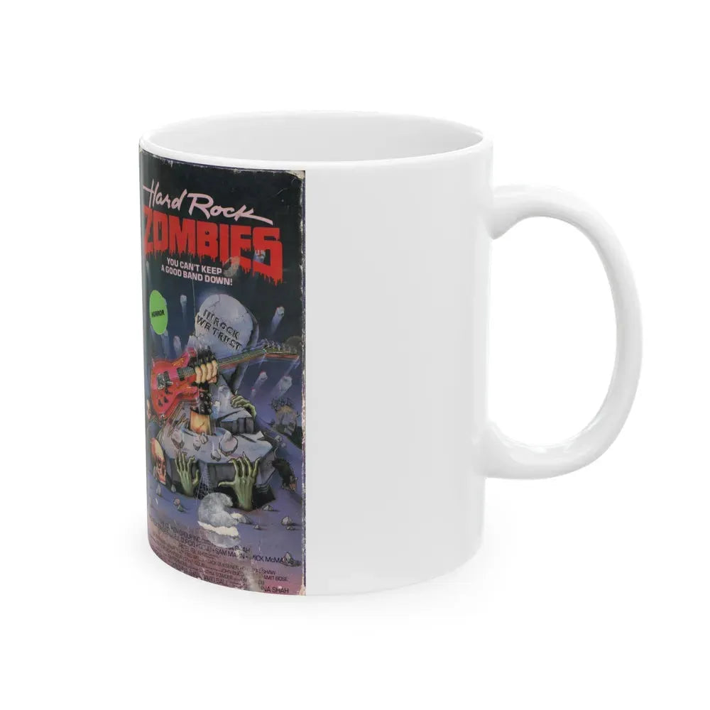 HARD ROCK ZOMBIES (VHS COVER) - White Coffee Mug - Go Mug Yourself
