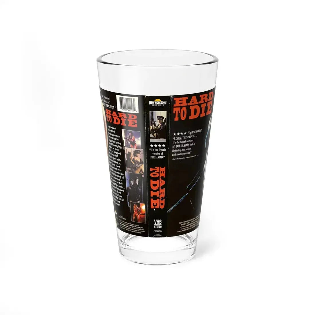HARD TO DIE (VHS COVER) Pint Glass 16oz 16oz - Go Mug Yourself