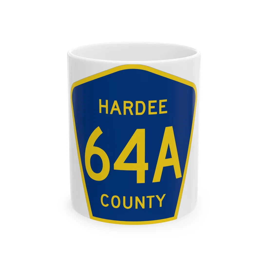 Hardee County 64A (Florida) (Road Sign) White Coffee Mug 11oz - Go Mug Yourself
