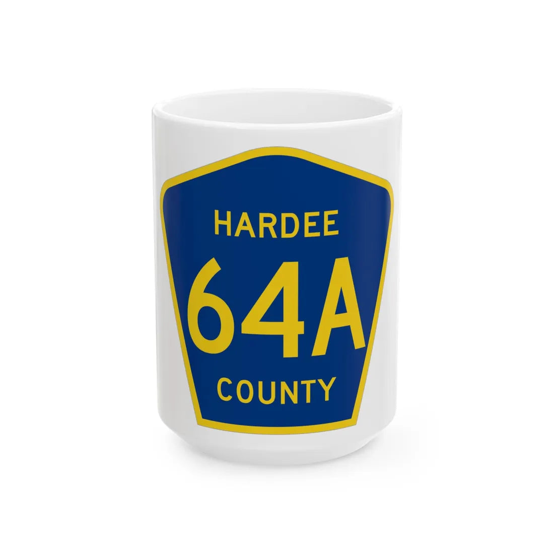 Hardee County 64A (Florida) (Road Sign) White Coffee Mug 15oz - Go Mug Yourself