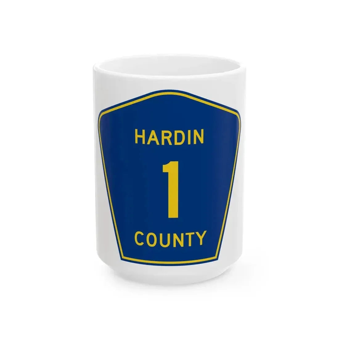 Hardin County 1 (Illinois) (Road Sign) White Coffee Mug 15oz - Go Mug Yourself