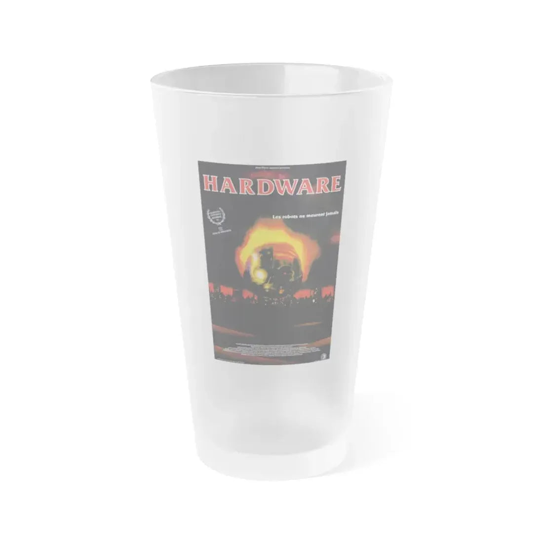 HARDWARE (FRENCH) 1990 Movie Poster - Frosted Pint Glass 16oz 16oz Frosted - Go Mug Yourself
