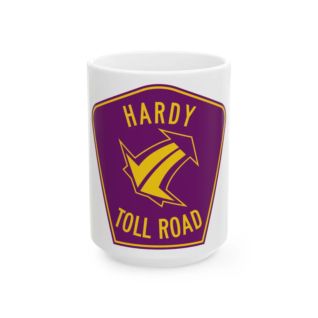 Hardy Toll Road (Texas) (Road Sign) White Coffee Mug 15oz - Go Mug Yourself