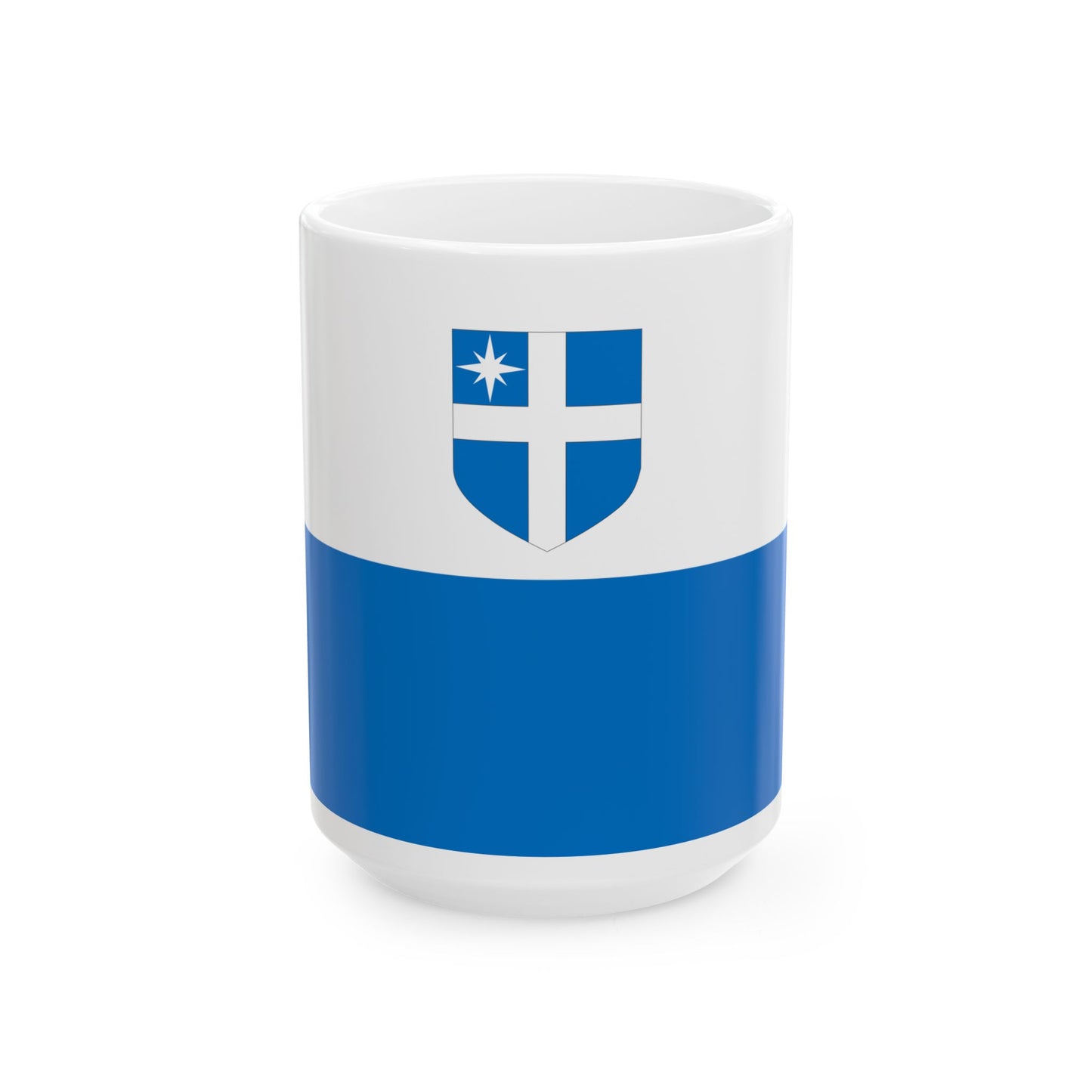 Harku valla lipp (Estonia) White Coffee Mug-15oz-Go Mug Yourself