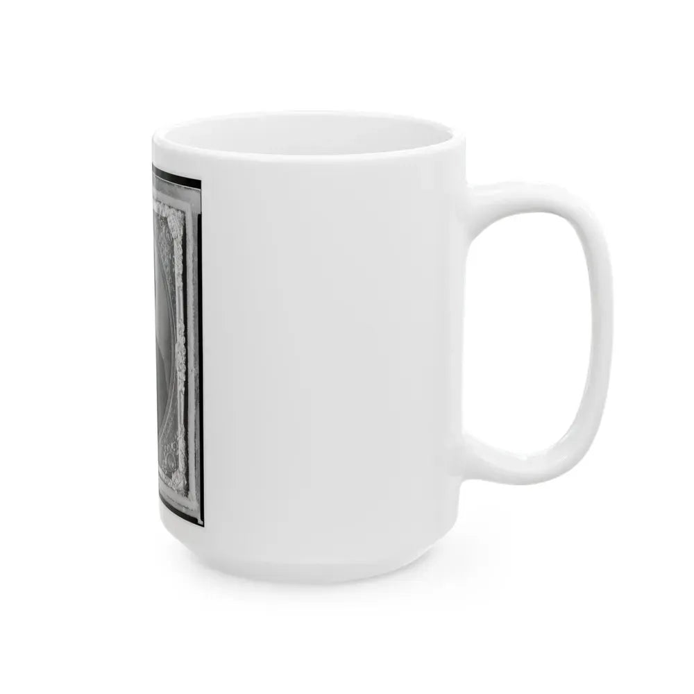 Harrison (Harry) Corbin, Pvt., U.S.A., Half-Length Portrait Facing Front (U.S. Civil War) White Coffee Mug - Go Mug Yourself