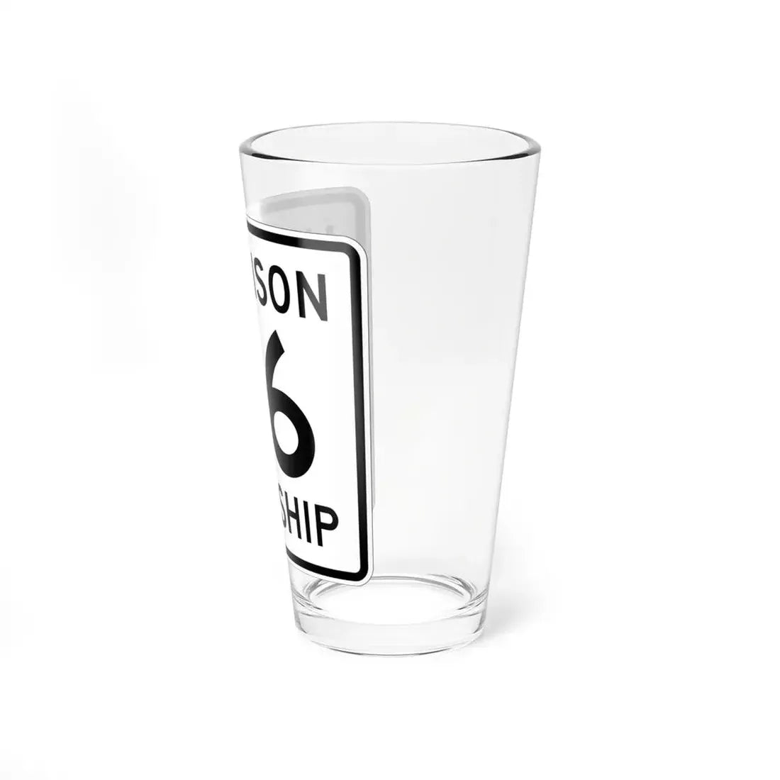 Harrison Township Route 46 Logan County Ohio (Ohio) (Road Sign) Pint Glss 16oz - Go Mug Yourself