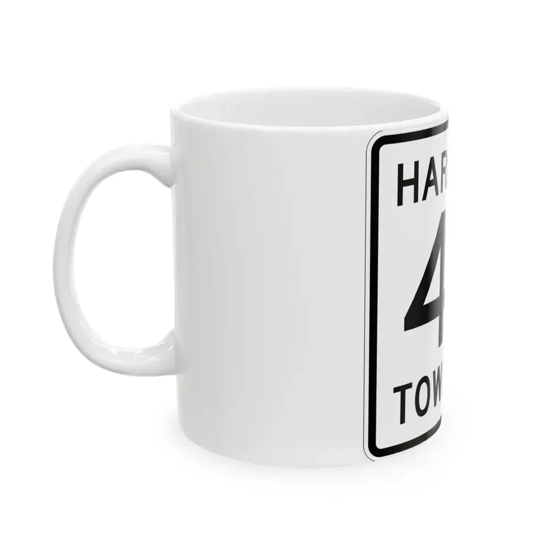 Harrison Township Route 46 Logan County Ohio (Ohio) (Road Sign) White Coffee Mug - Go Mug Yourself