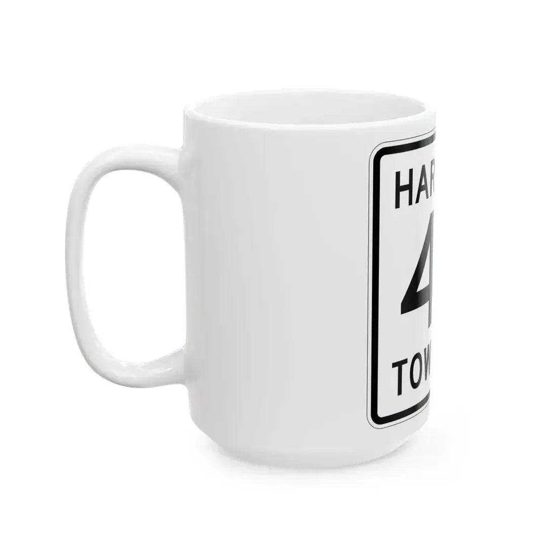 Harrison Township Route 46 Logan County Ohio (Ohio) (Road Sign) White Coffee Mug - Go Mug Yourself