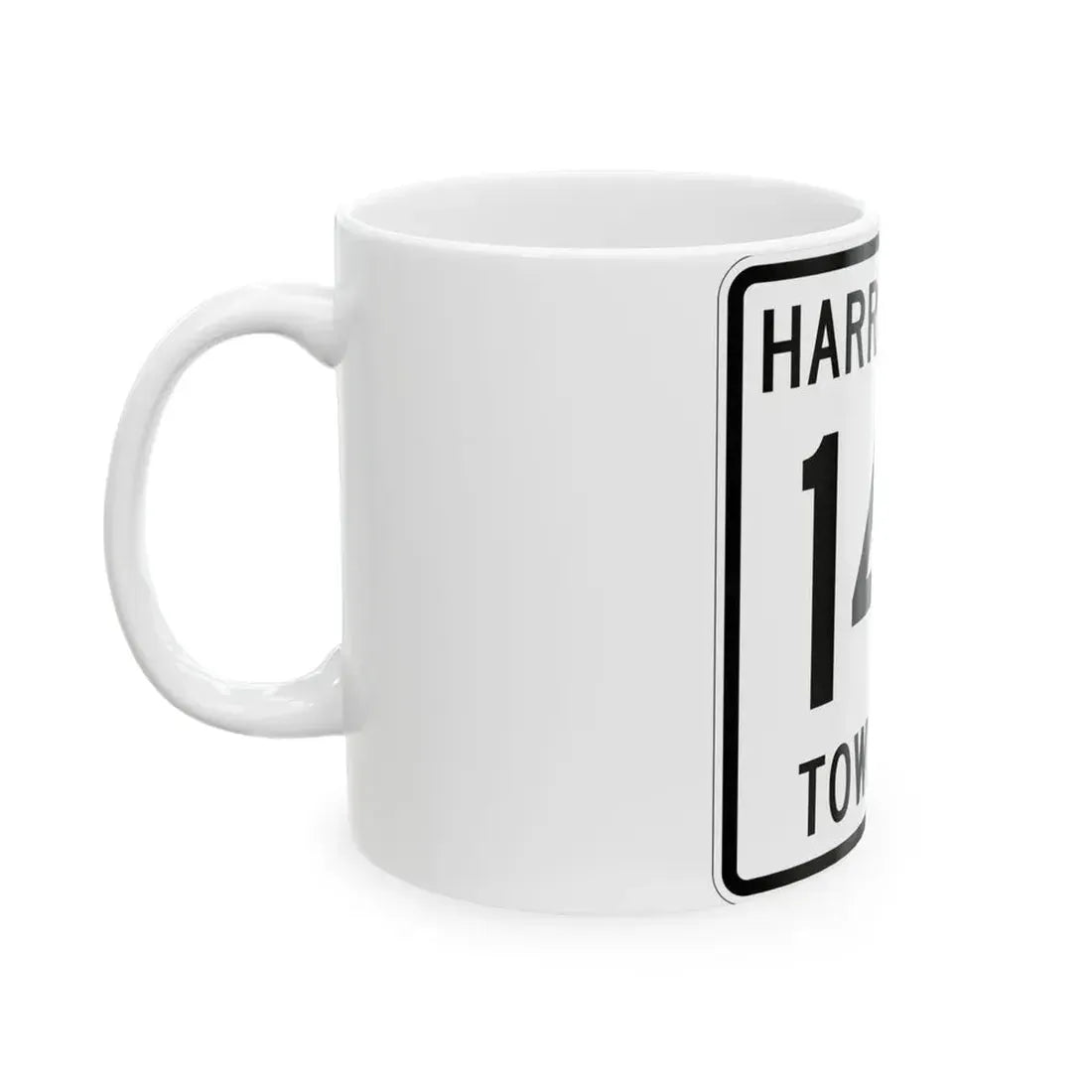 Harrisville Township Route 149 Medina County Ohio (Ohio) (Road Sign) White Coffee Mug - Go Mug Yourself