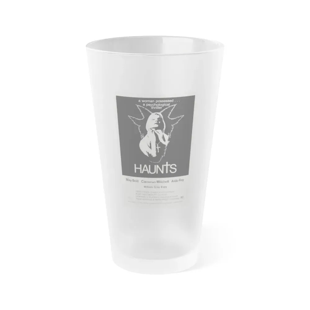 HAUNTS 1977 Movie Poster - Frosted Pint Glass 16oz Default Title - Go Mug Yourself
