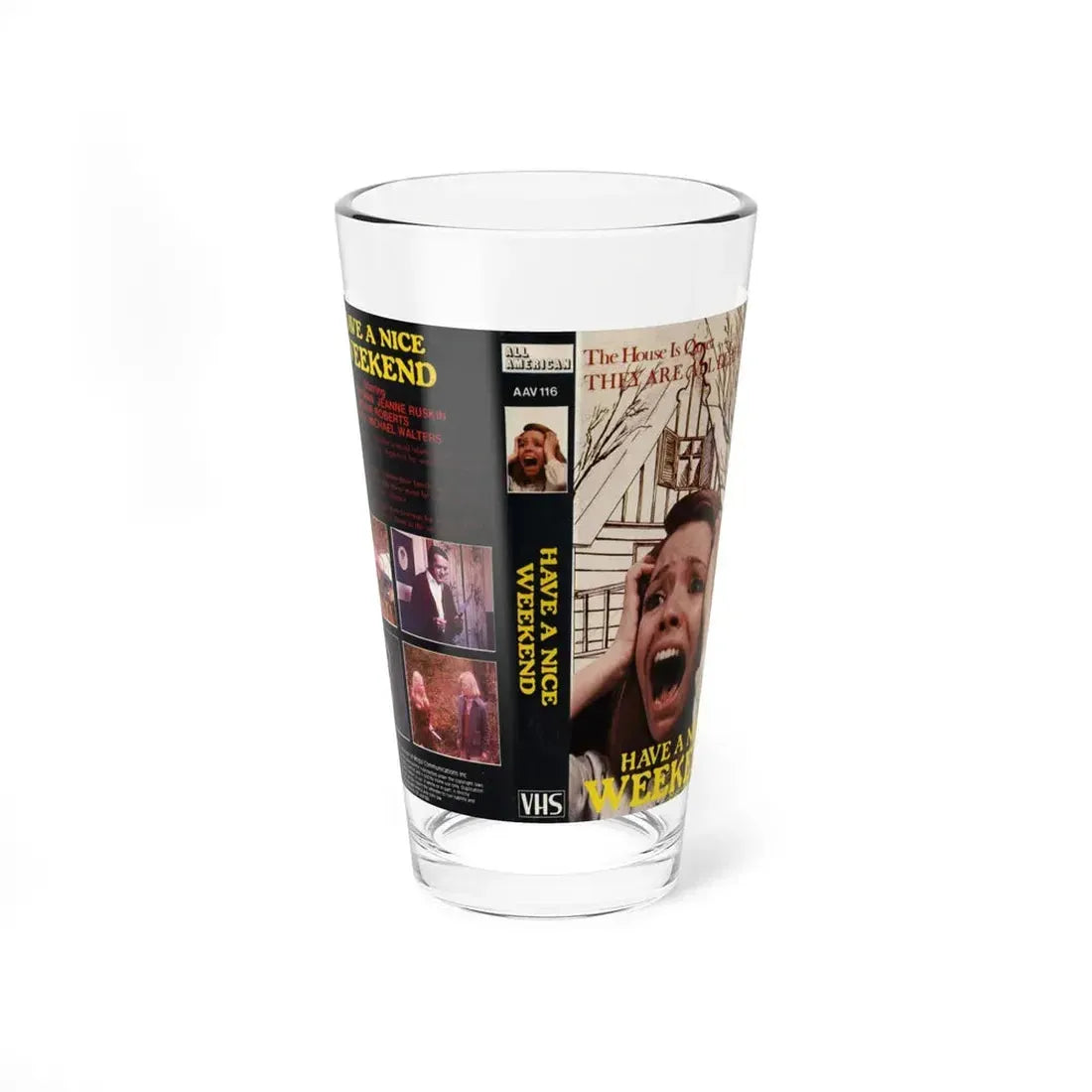 HAVE A NICE WEEKEND (VHS COVER) Pint Glass 16oz 16oz - Go Mug Yourself