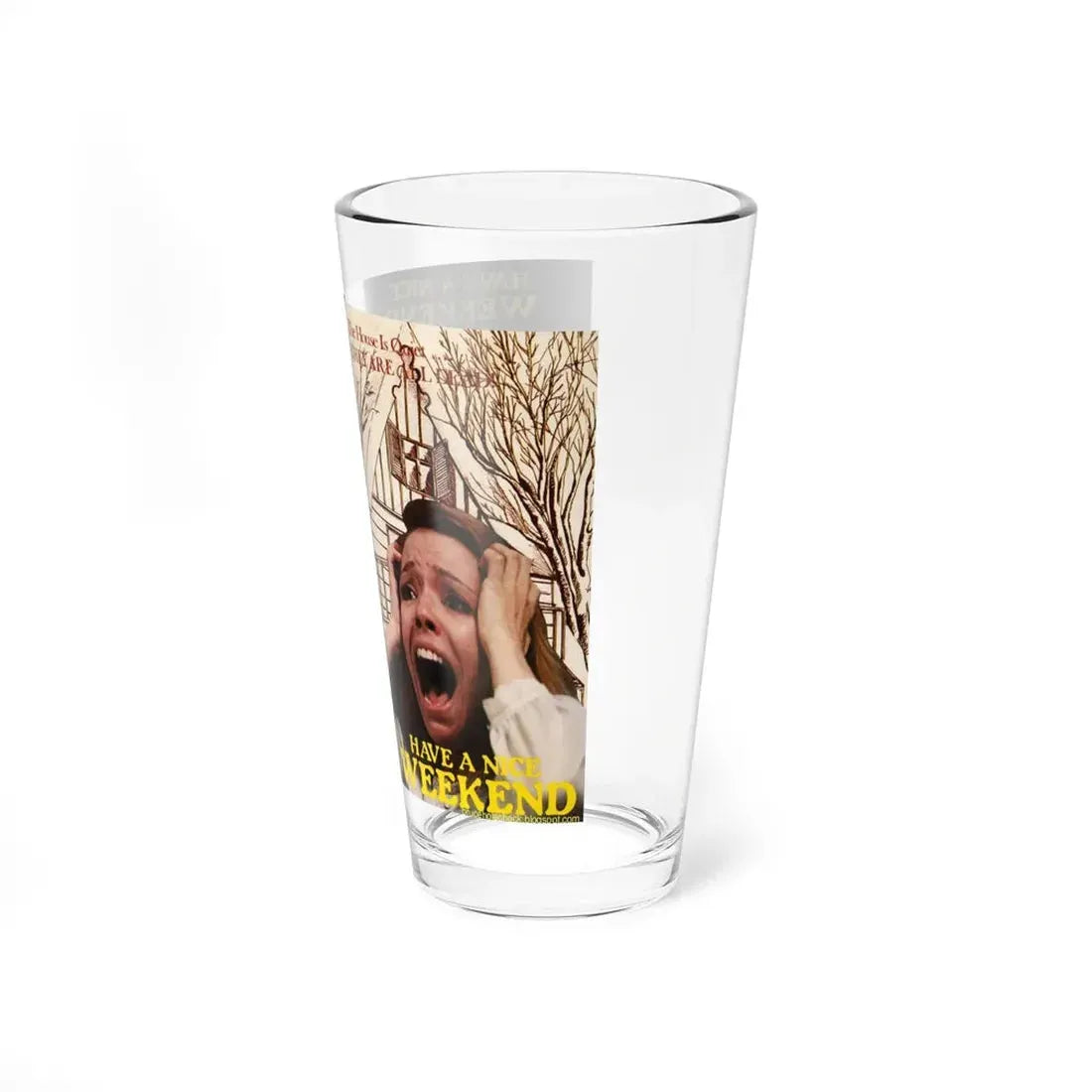HAVE A NICE WEEKEND (VHS COVER) Pint Glass 16oz - Go Mug Yourself