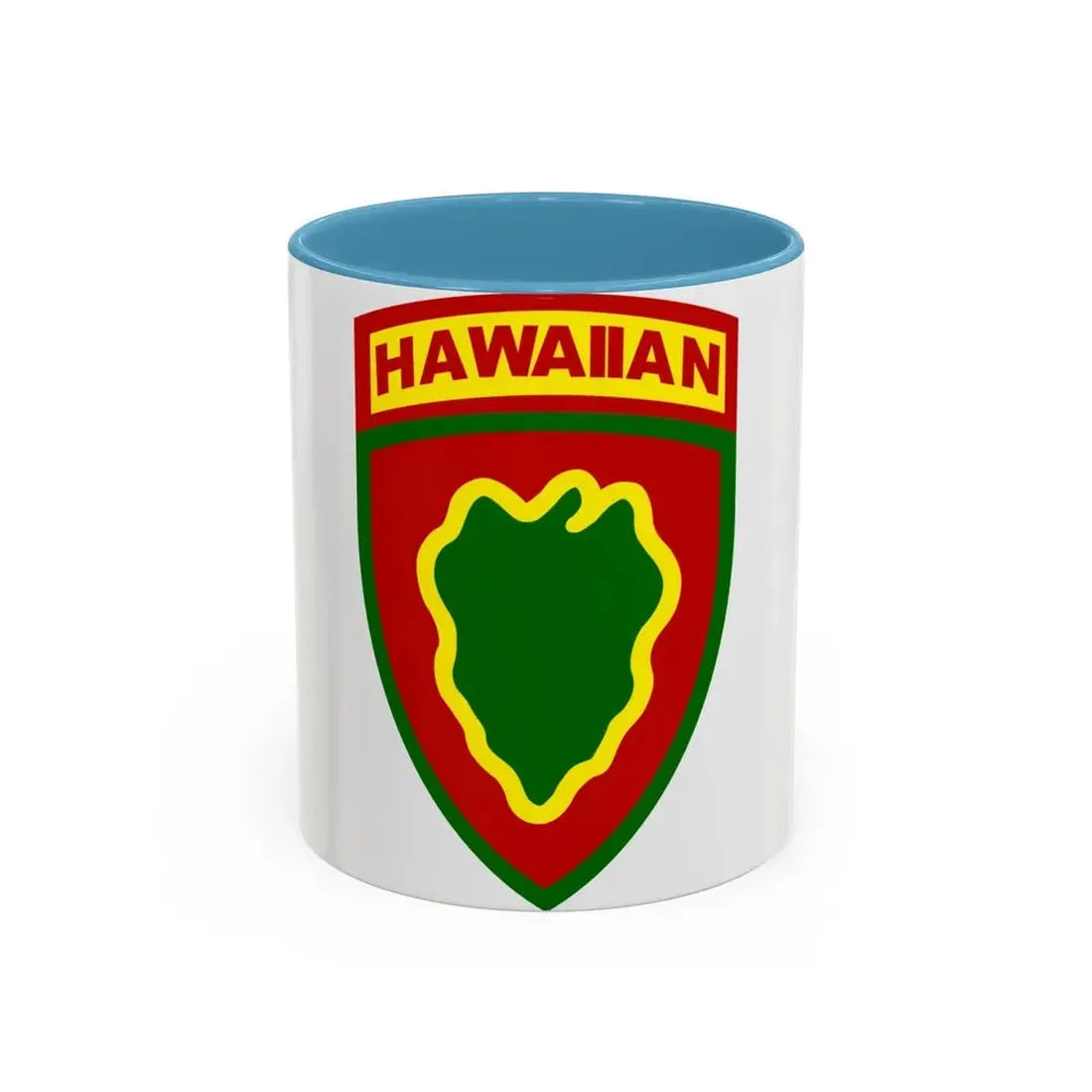 Hawaiian Division (U.S. Army) Accent Coffee Mug 11oz Light Blue - Go Mug Yourself
