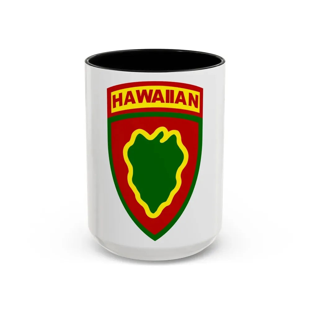 Hawaiian Division (U.S. Army) Accent Coffee Mug 15oz Black - Go Mug Yourself
