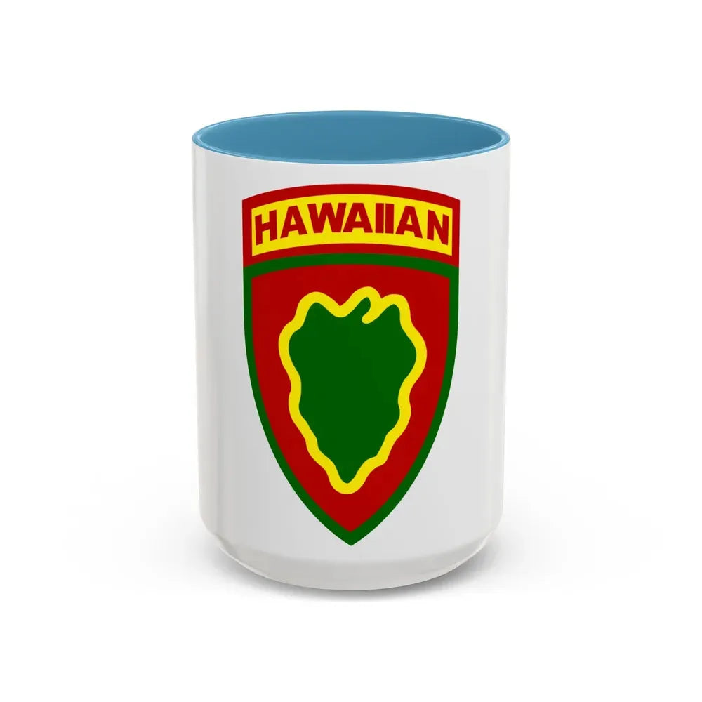 Hawaiian Division (U.S. Army) Accent Coffee Mug 15oz Light Blue - Go Mug Yourself