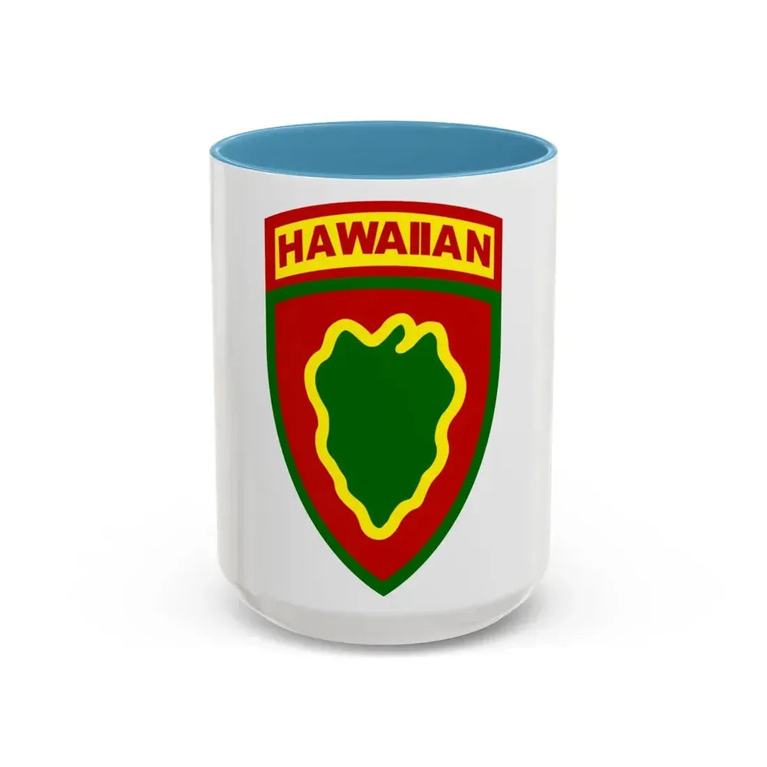 Hawaiian Division (U.S. Army) Accent Coffee Mug 15oz Light Blue - Go Mug Yourself